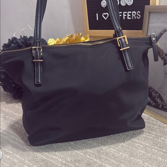 Kate Spade Black Tote with Gold Accents - Picture 8 of 12